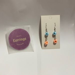 Pastel pink and blue earring